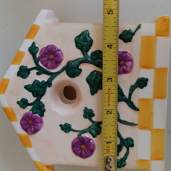 Floral Ceramic Birdhouse Napkin Holder with Salt & Papper Shakers Set of 3 - Picture 9 of 13